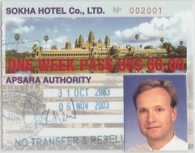 Eintrittskarte Angkor Eintrittskarte Angkor
